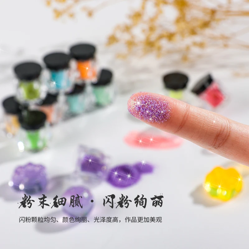 50g Unsinkable Suspension Galaxy Glitter Powder Diamond Starry Powder Ultra Fine Glitter Sequins Flakes for  Resin Filling