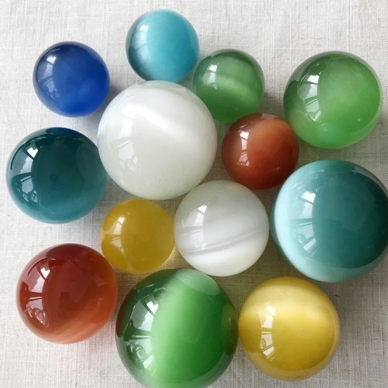 

Сферический фэн-шуй-орнамент, семицветный камень «Зеленое око» для украшения дома и офиса