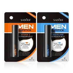 SADOER Men's Lip Balm Moisturizing Anti Cracking Repair Nourishing Hydrating Lipstick Men Lips Skin Care Products