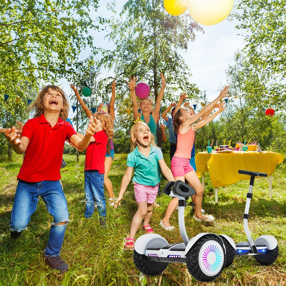 Patinete eléctrico inteligente para niños y adultos, de 10 pulgadas de autoequilibrio aeropatín, 700W, con luces LED