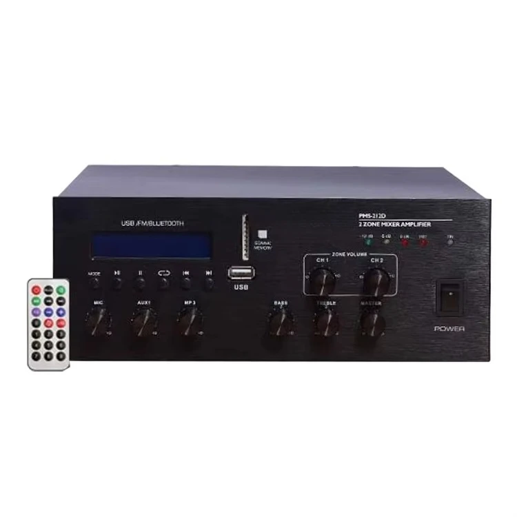 Compact 2 Zone 180W Mixer Amplifier PMS-218D BT5.0 Function Amplifier