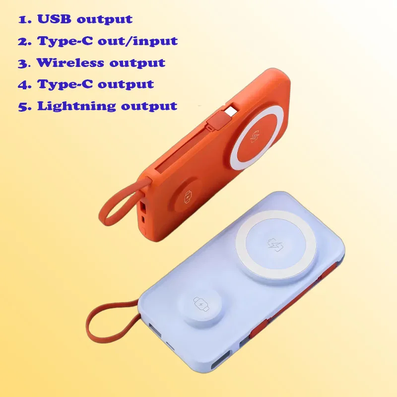 

Magnetic Power Bank 10000mAh for Apple Watch Wireless Fast Charger 3in1 Portable External Battery for IPhone Samsung Xiaomi