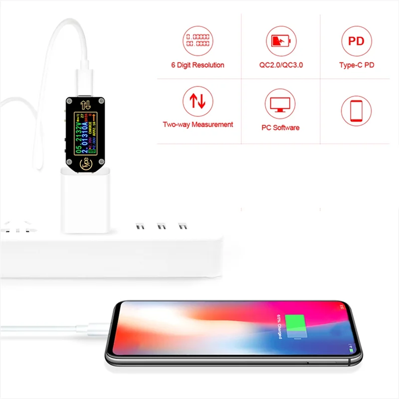 Rd C타입 Pd 트리거 USB 전압계 전류계 전압, 양방향 전류 계량기 멀티미터, Pd 충전기 배터리, USB 테스터 1, Tc66