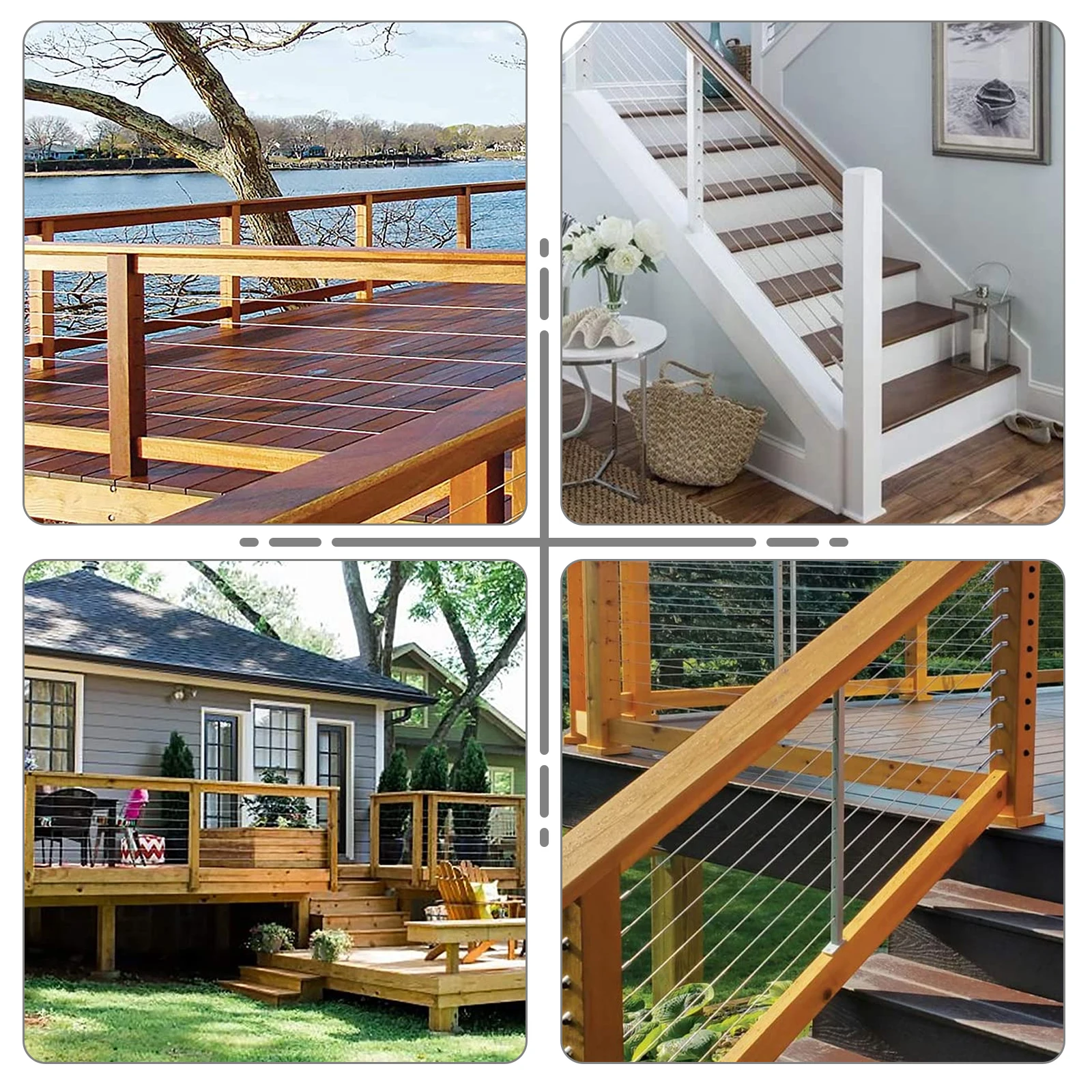 

10pcs Stainless Steel Cable Railing Tensioner Fitting For Stair Deck Railing System Indoor Outdoor Use One-Piece