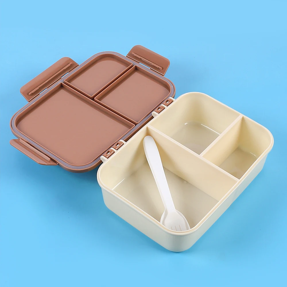 Lunch Box Microwave Safe Portable Compartments  Food Container with Utensils Leakproof  Anti-slip