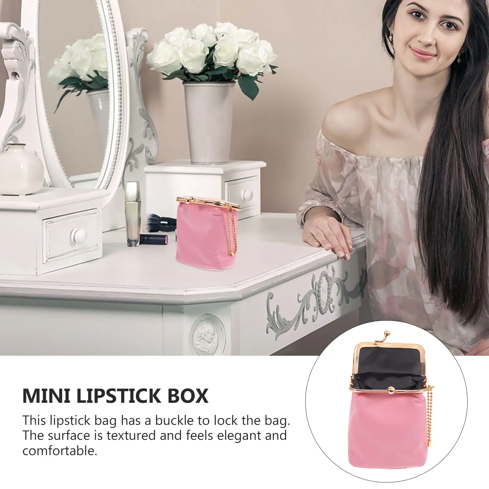 

Square Lipstick Box Mini Holder Simple Design Travel Outdoor Girl Case Durable Protect Cosmetics Daily Carry Makeup Bag ganizer