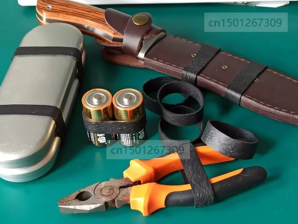 20Pcs Diameter 4cm Black Wide Elastic Rubber Bands For Hiking Packing Packaging Office Supply