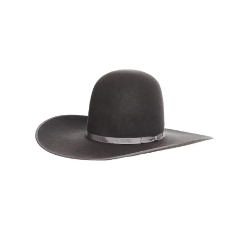 

Fine Woven Ribbon Decorated Wool Hat Pure Wool Top Hat