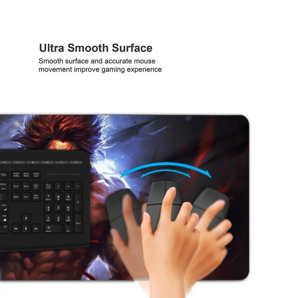 Anime baki hanma Mouse Pad Large Computer Mousepad Office Accessories XXL Pc Gamer Non-slip Deskmat Keyboard Rubber Game
