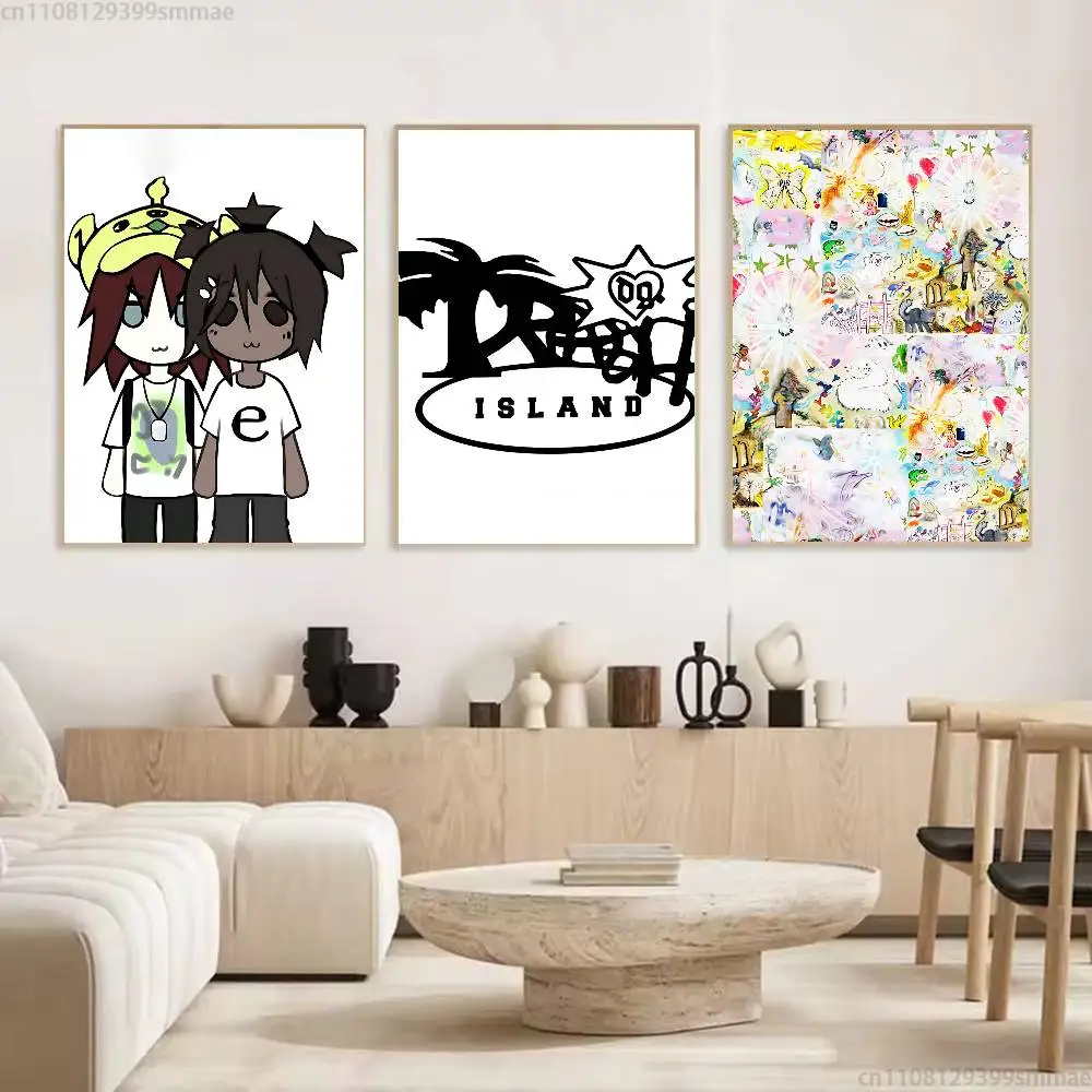Bladee D-Drain Gang 333  Artists Canvas Painting for Living Room Home Decor Poster Fans Gifts-unframed
