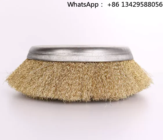 Copper Coated Cup Brush - Thick Wire Wheel for Electric Derusting & Polishing Tools