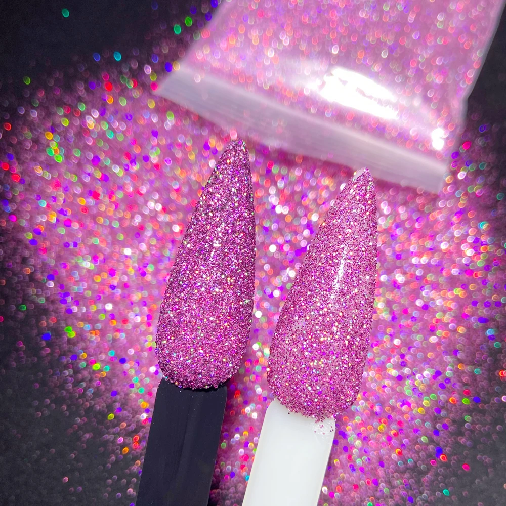 0.2 1/128 Multi-color Holographic Mirror Glitter for Nail Art,(Extra Fine Glitter), 50 Grams Holo Ultra Fine Nail Glitter Powder