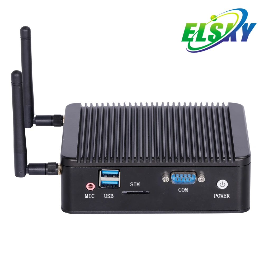 ELSKY nano pc HD Graphics1080P H264 3D Play J1900 dual Cores 2.42GHz Fanless  Computer pc barebone