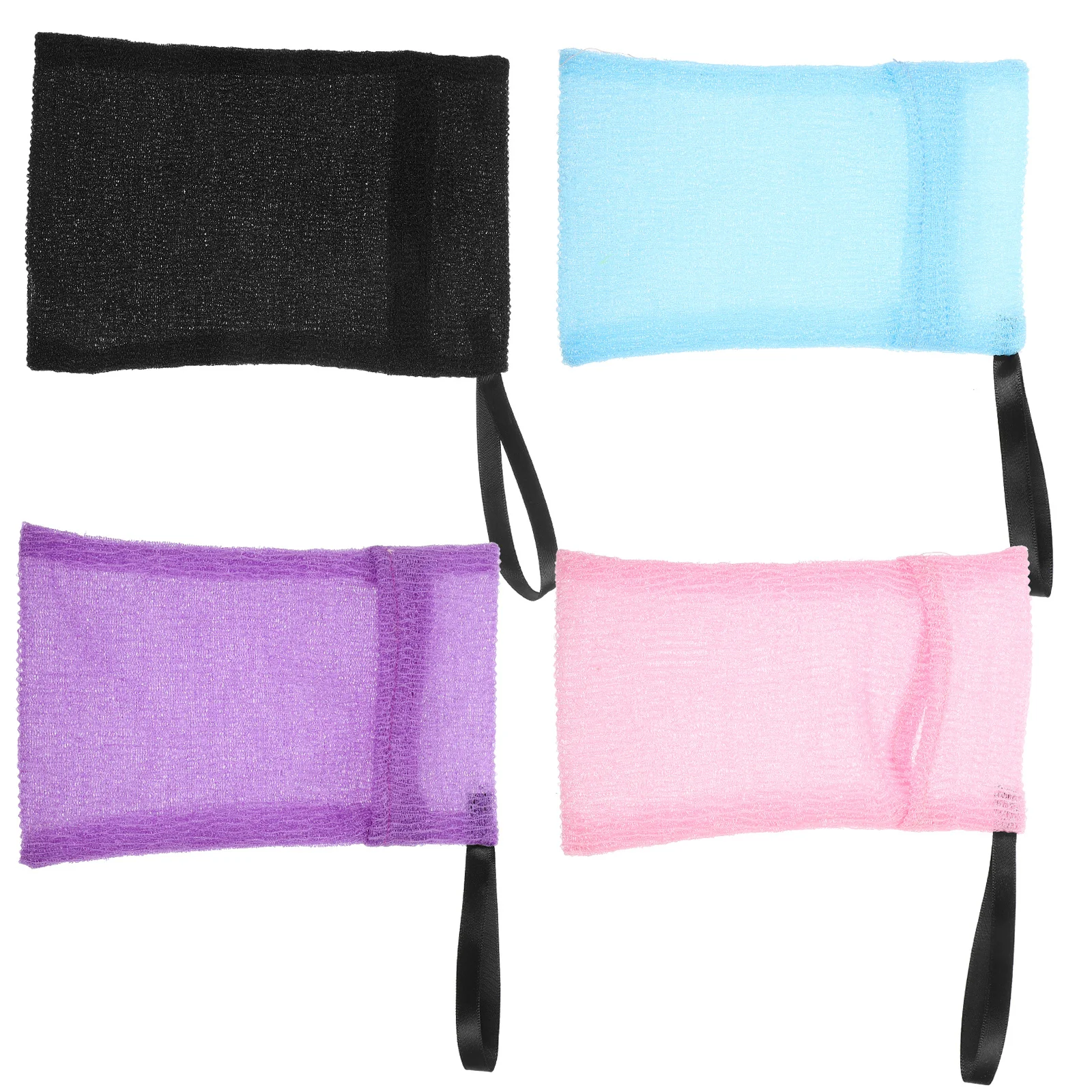 

4pcs Bar Pouches Nylon Foaming Scrubber Bags For Shower Storage Socks Exfoliating Soap Holder For Bar Soap Shampoo Bars