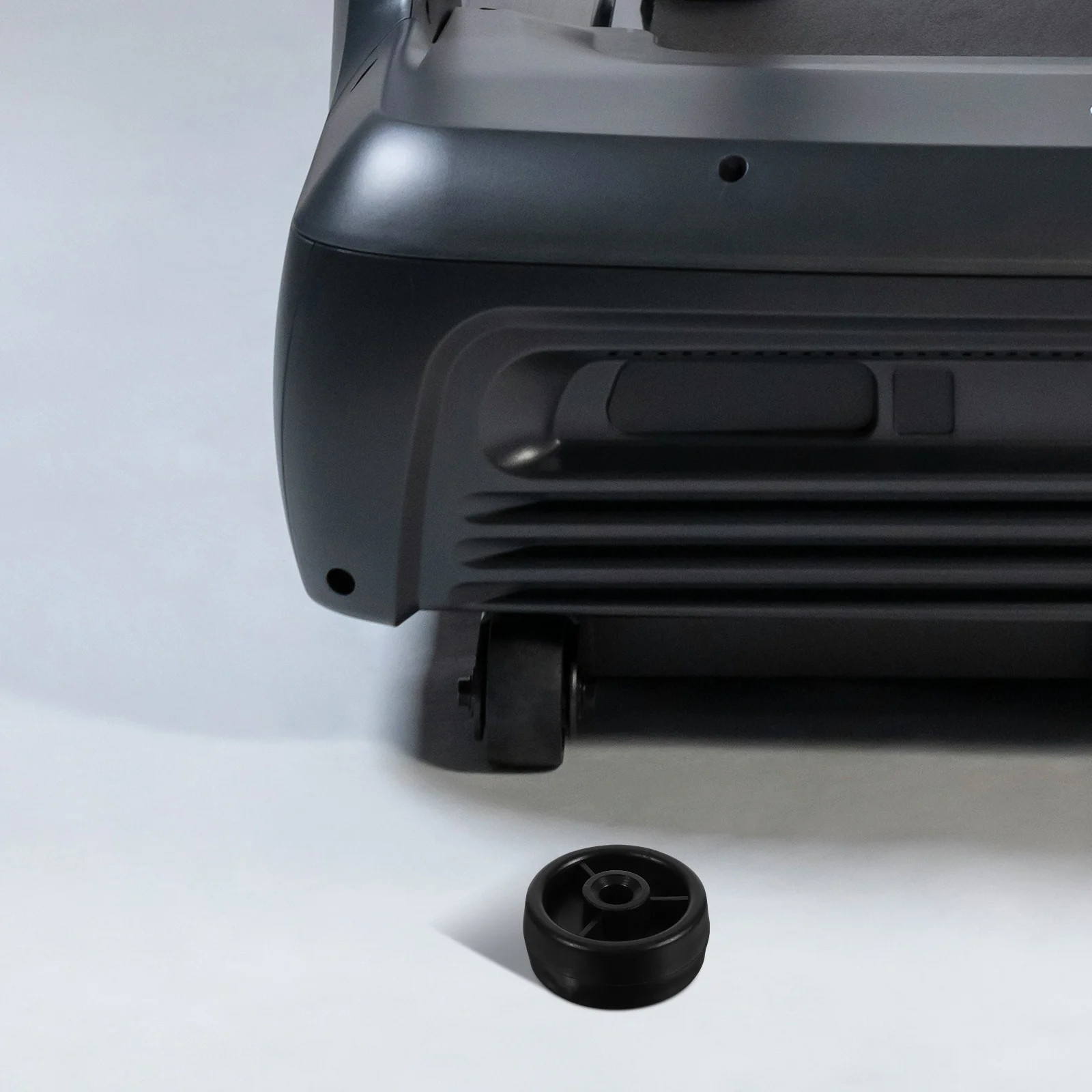 Equipamento de fitness rolo preto roda exercício para esteira ginásio operação suave durabilidade polias substituição uso doméstico plástico