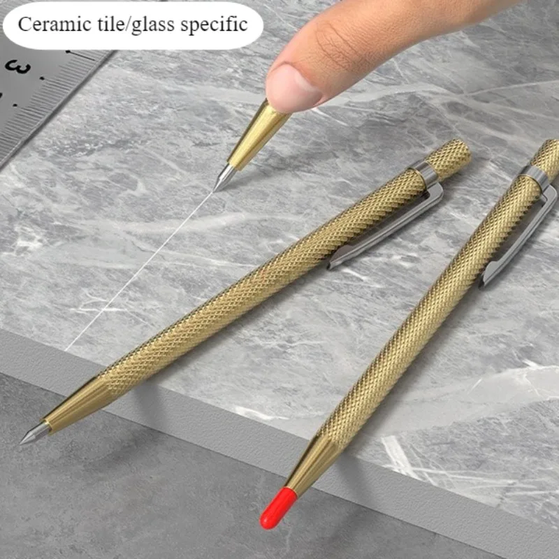 

Ceramic Tile Specific Scraper Metal Hand Drawn Cutting Pen with Protective Cap Alloy Pen Tip Cutting Glass or Ceramic Tile Tools