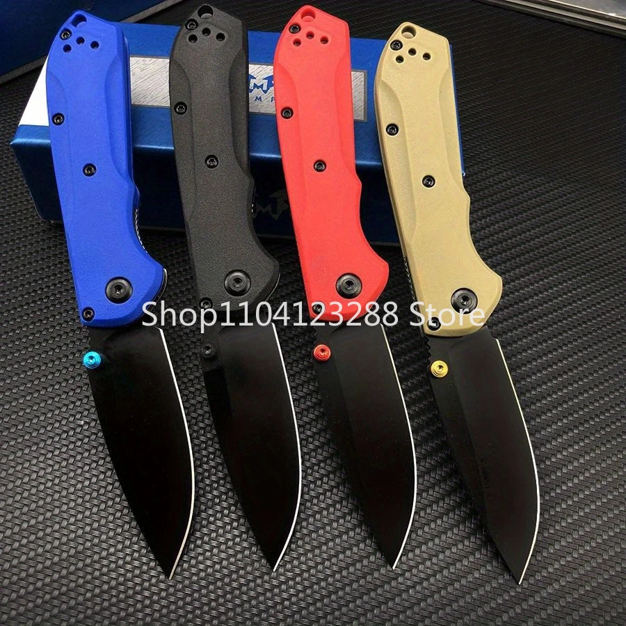 565 Knife Outdoor Pocket Folding Knife EDC Multifunctional Camp Fishing Tool Satin Plain Blade Nylon Wave Fiber Fiber Handles