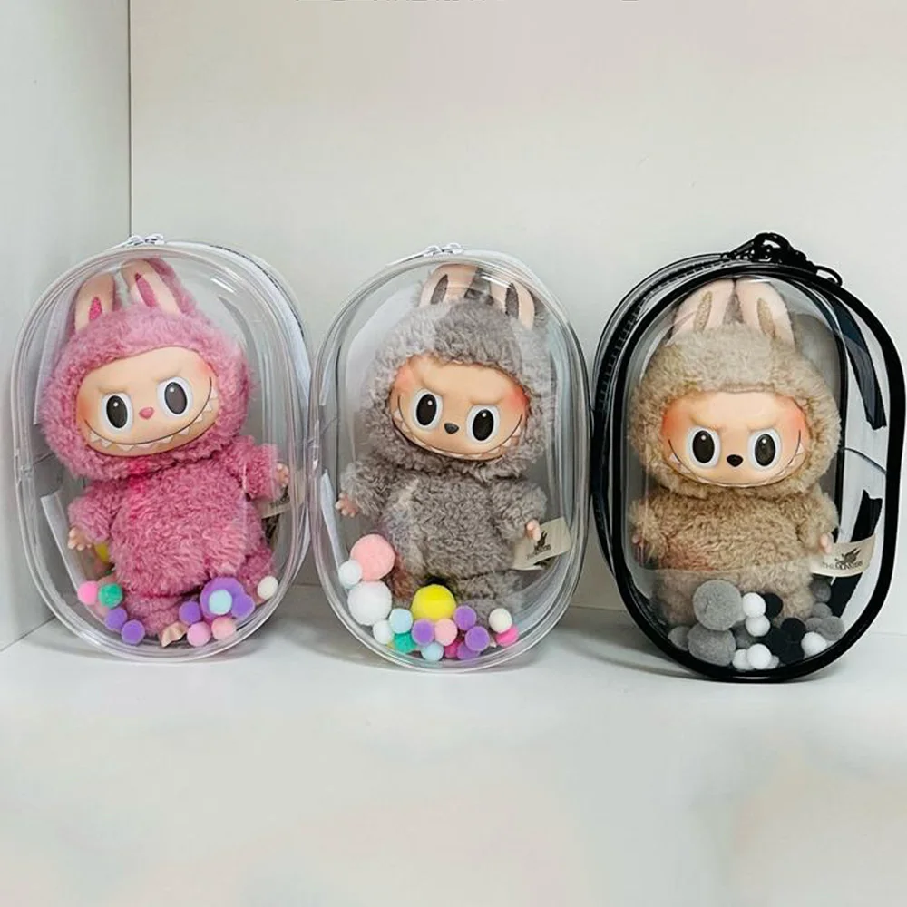 Transparent Mystery Doll Display Storage Bags Doll Outdoor Bag with Keychain Dust-Proof Organizer Pouches Classic Storage Bags