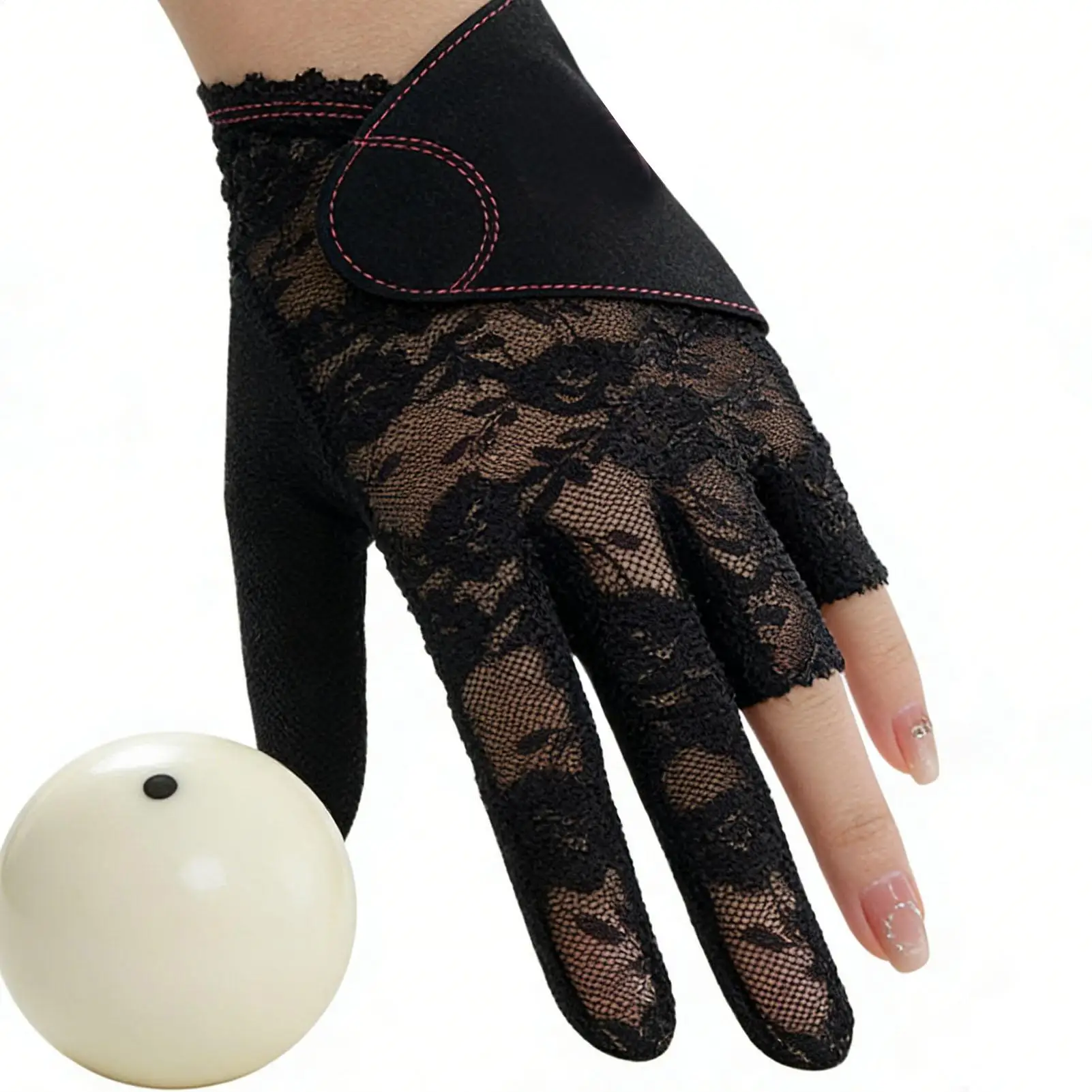 

Pool Glove Womens Left Hand Lace Billiard Gear Women Pool Glove For Home Tournament Outdoor Training Competition Gym Bar Hall