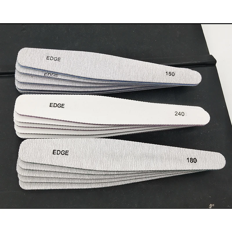 

10Pcs Professional Nail Files 150 180 240 Double Sided Griting Care Nails Tool Washable Sanding Nails Buffer File For Manicure