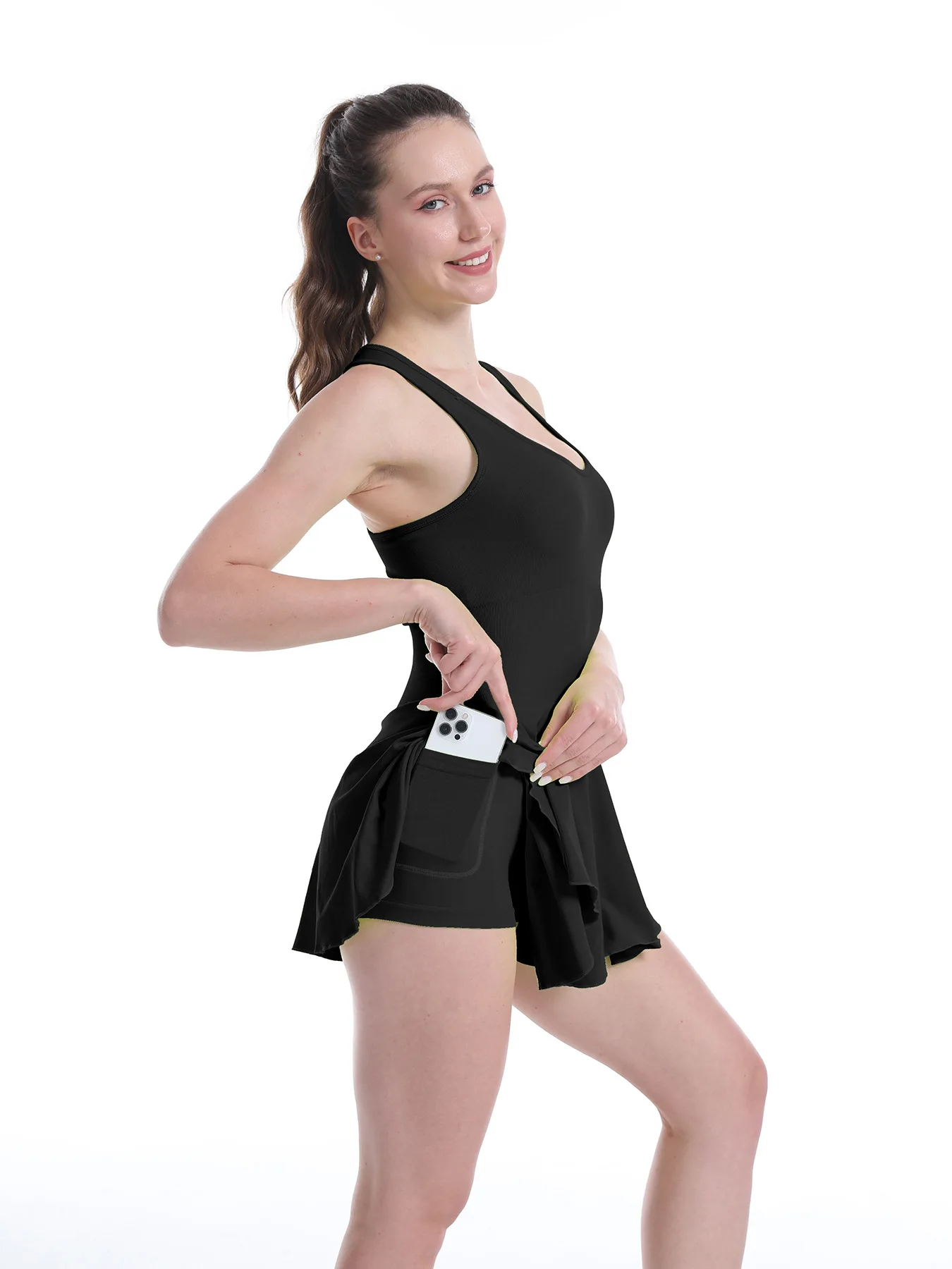 2025, Damen-Yoga-Overall, ärmellos, Sport-Tenniskleid, elegante Kleider, Outdoor, Laufen, Fitness, Sportbekleidung, Sommer – Detail 16