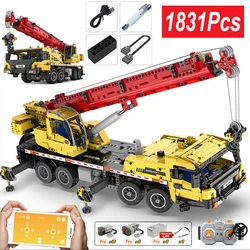 City Remote Control Engineering Vehicle Truck Crane Building Blocks Technical MOC RC Car Bricks DIY Toys For Children Gifts