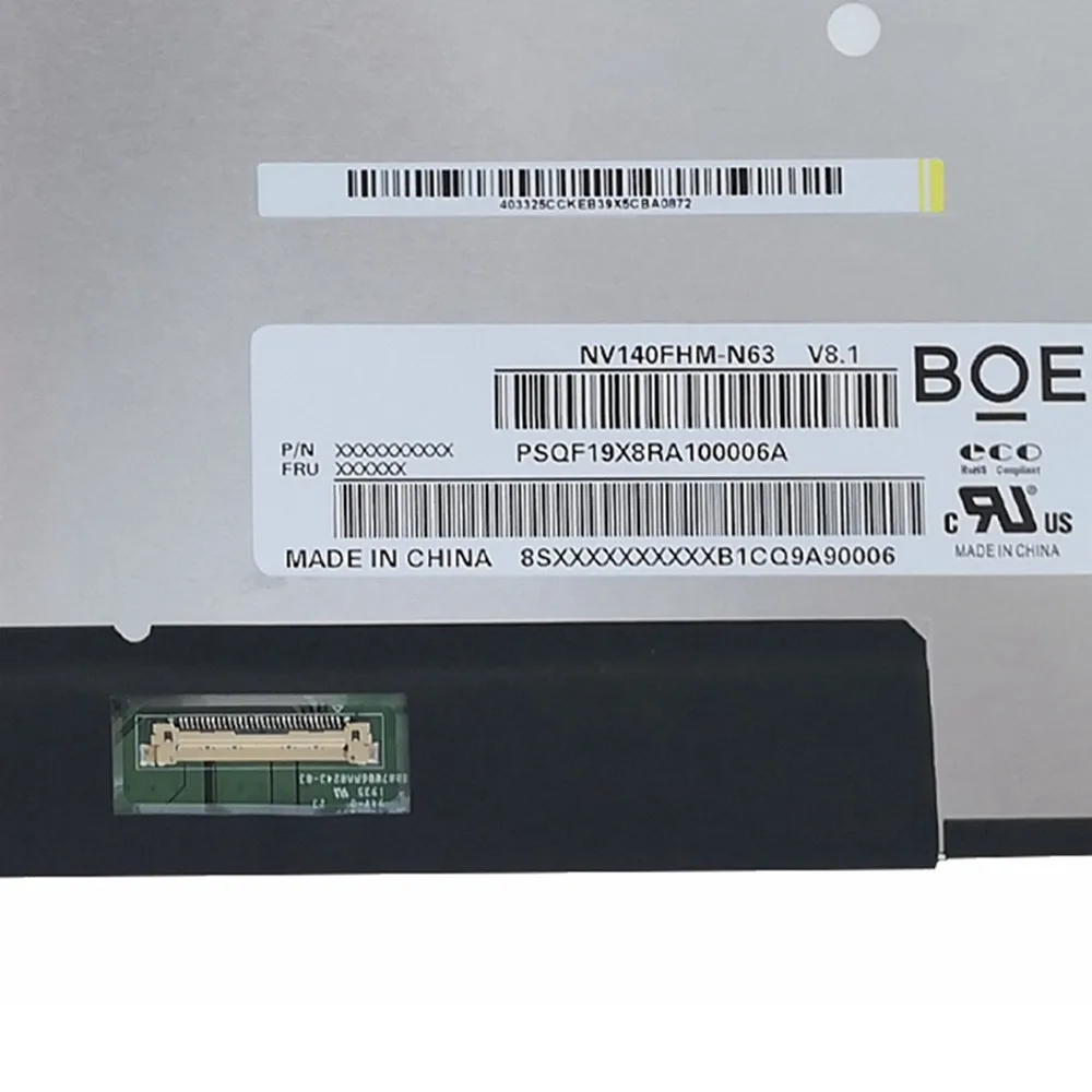 Imagem -02 - Laptop Lcd Wled Display Edp 30 Pinos Painel Fino Fhd 1920*1080 B140han03.2 Nv140fhm N63 N4u Nv140fhm-n63 V8.1 N140hca E5c 14.0