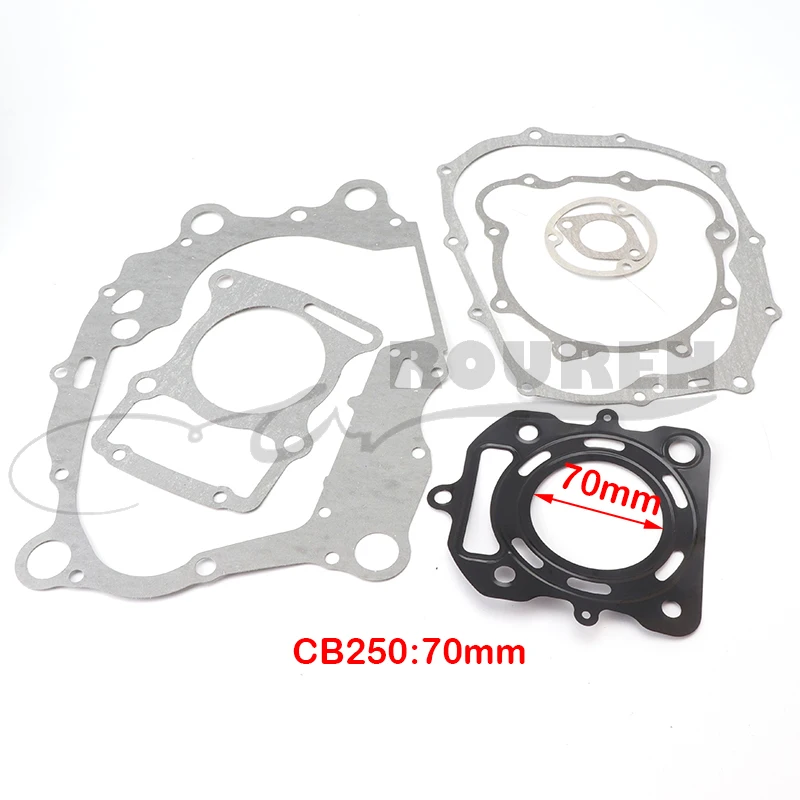 For ZONGSHEN CB250 250CC 4 Four Valve Water Cooled Engine Cylinder Head Gasket  xt250 t6 KAYO BSE Dirt pit Bike ATV quad Parts