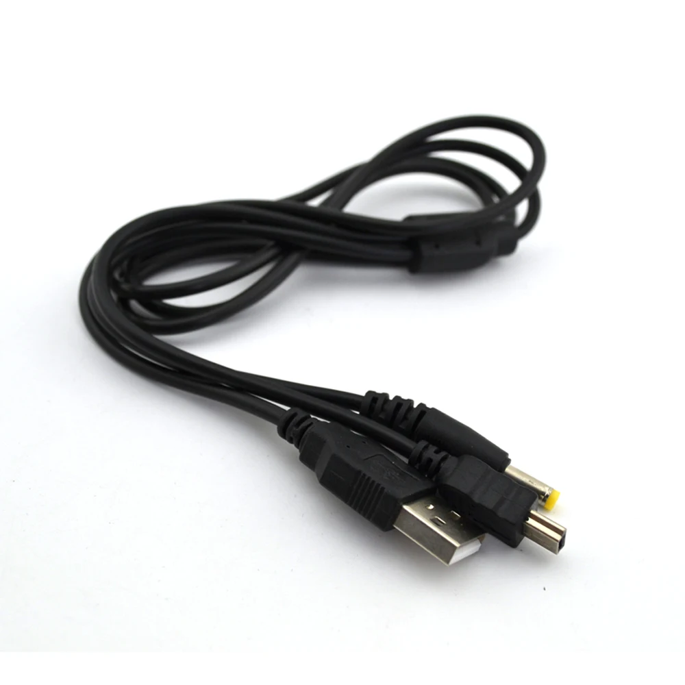 2 in 1 1.2M USB Charger CABLE สําหรับ PSP 2000 3000 ชาร์จข้อมูลสายไฟสายไฟเกมอุปกรณ์เสริม