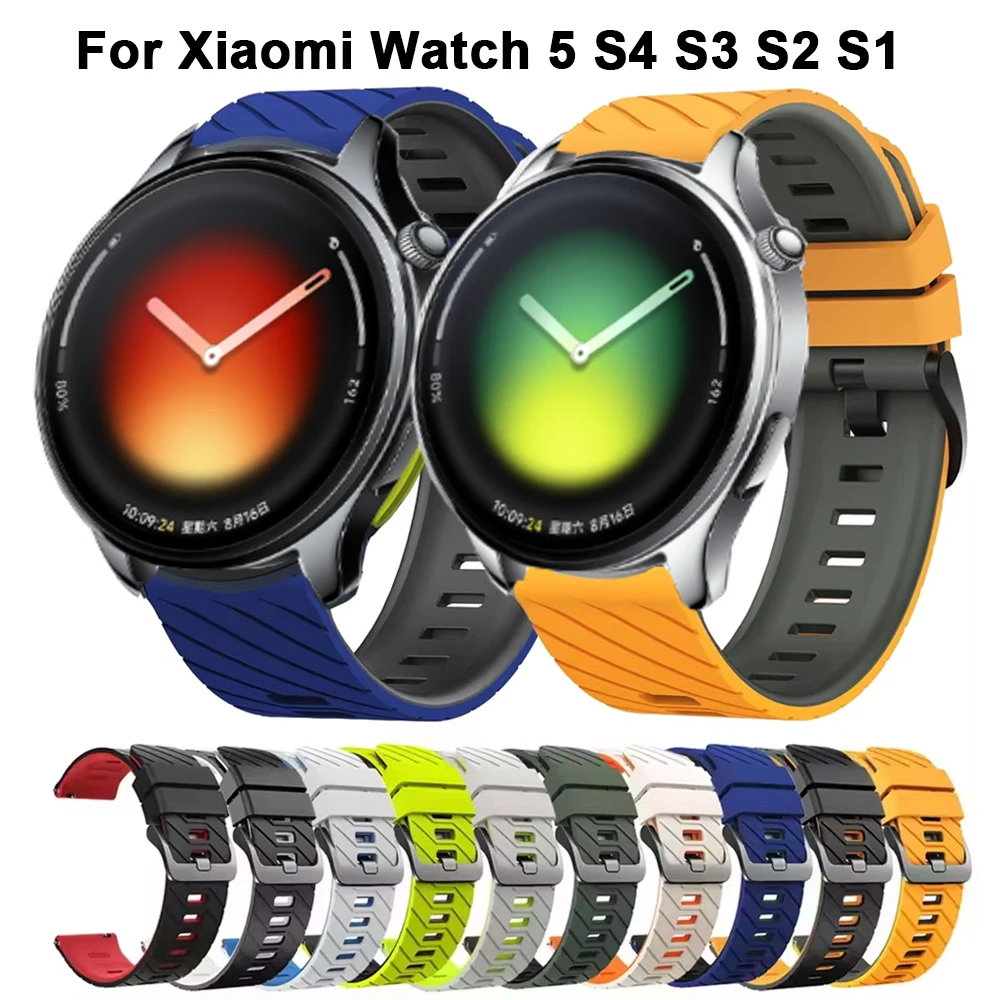 22mm Silikonarmband für Xiaomi Watch 5 S4/S3/2/1 Silikonarmband Correa für Mi Watch Color 2 Huawei GT6pro 46mm Armband