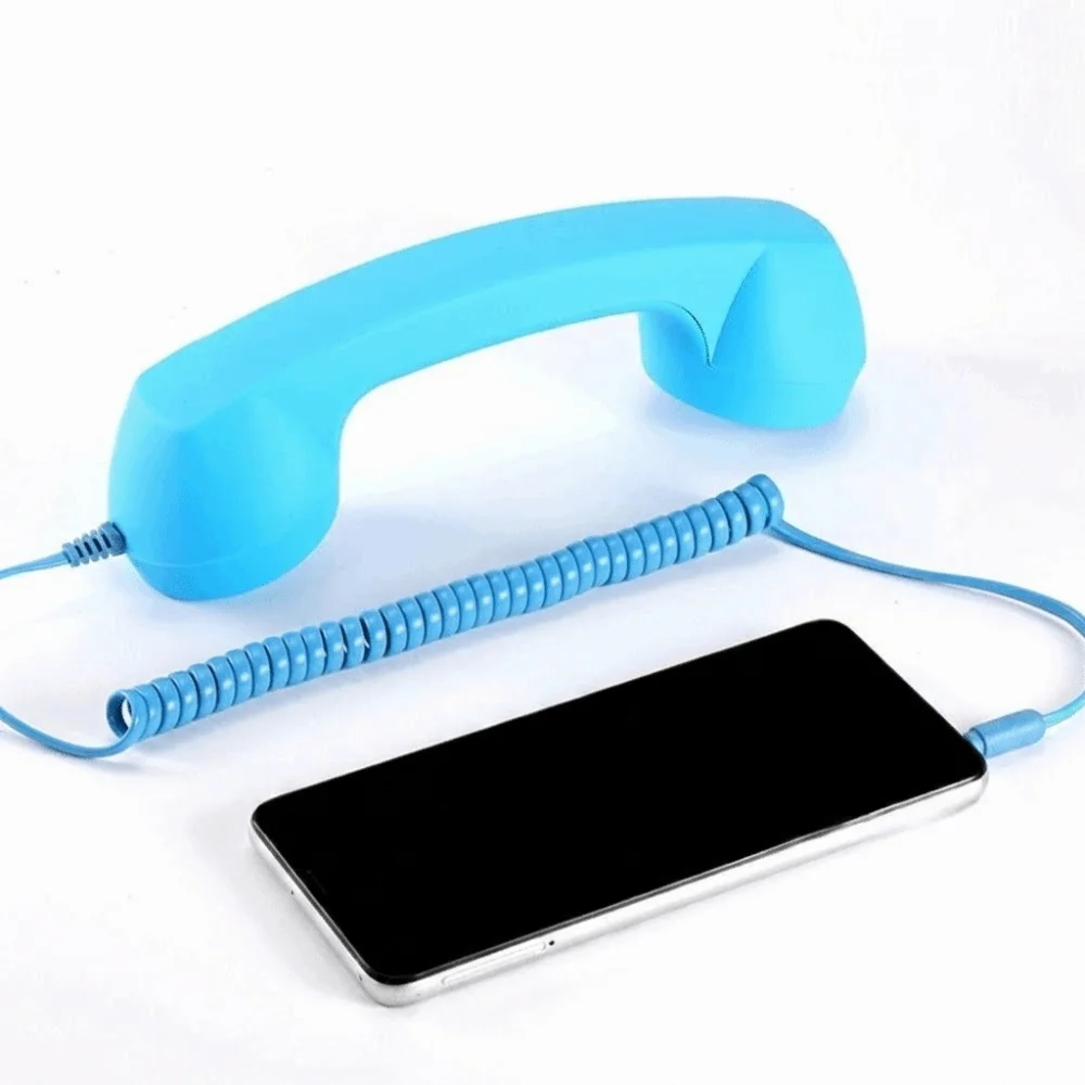 Wired Receiver Retro Telephone Handset Handheld Receiver Type-C/3.5mm Wired Microphone Handset External Volume Control