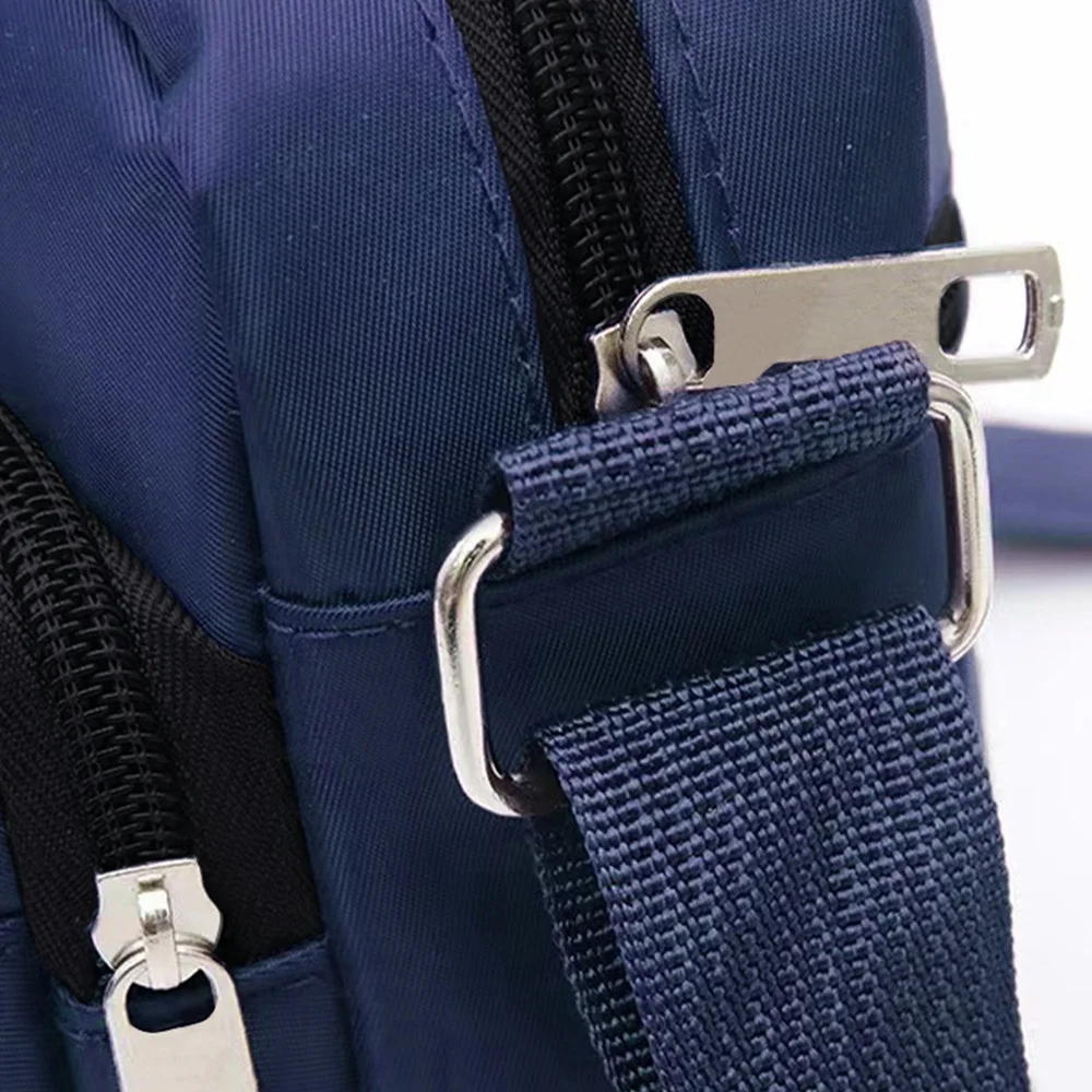 Customized Name Travel Work Commuter Blue Shoulder Bag Simple and Durable Storage Bag Crossbody Bag Customized Product