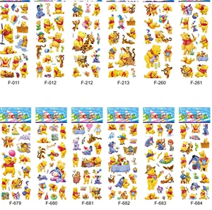 新しい12スタイルは人気のあるウィニーを繰り返しませんプーさんの家のデカール3Dビニールウォールステッカーキッズルームの装飾漫画 12ベストセールスウィニーザプー壁ステッカー-10