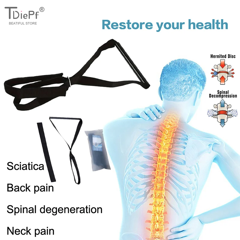 

Ремень для носилок для шеи, хиропрактика, декомпрессионный массажер для шеи, удобная ручка, устройство для вытягивания шейного отдела с ремешком для подбородка