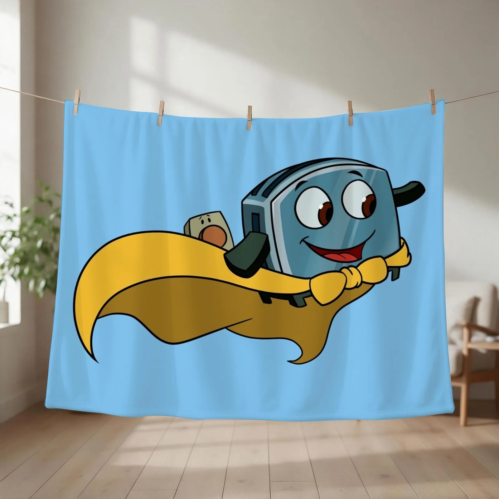 Now This Little Toaster is Brave Throw Blanket couch cozy soft plush fuzzy picnic outdoor blanket
