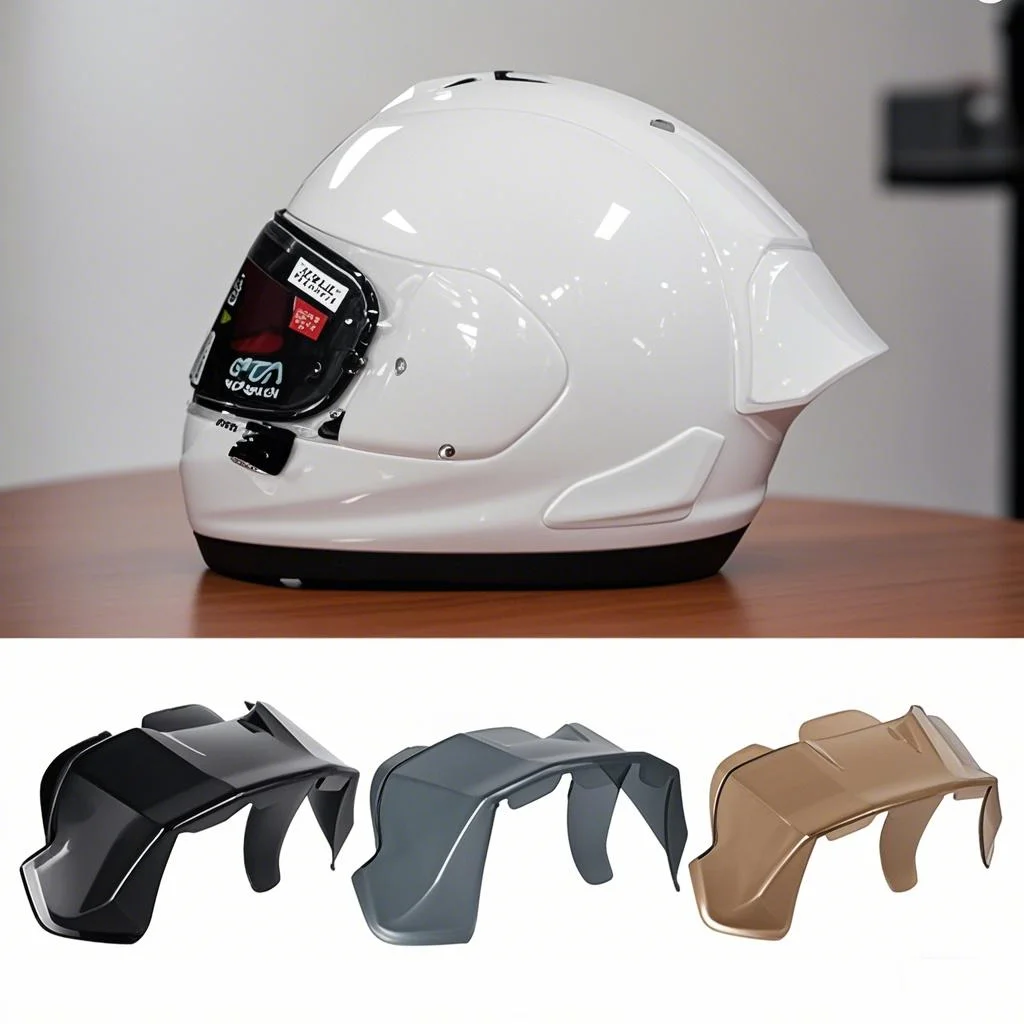 1 Piece For RX7X RX-7X VZ-Ram RX7V RX7 Racing Helmet RX7X DF-X2 Spoiler Accessories Motorcycle Rear Trim Helmet Spoiler