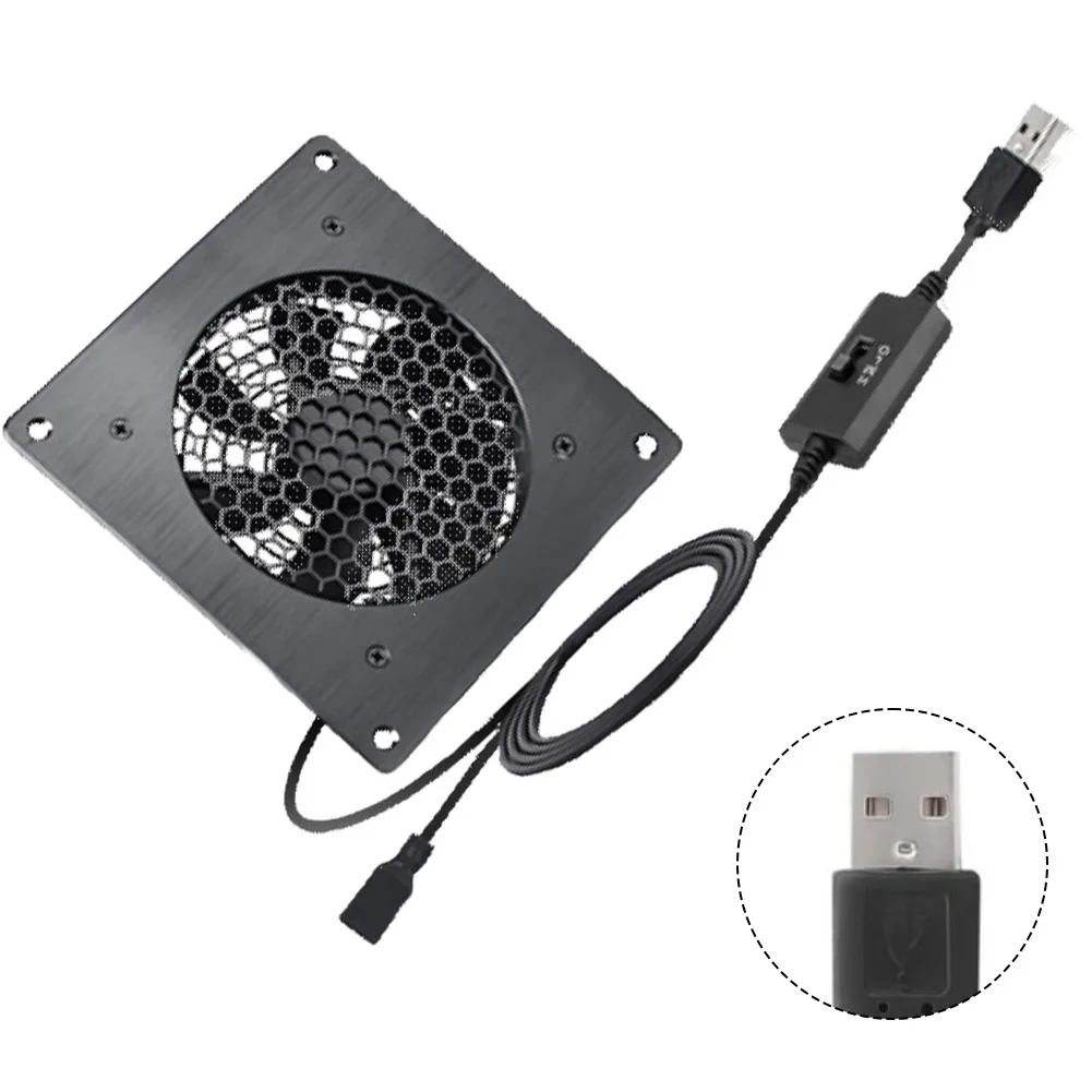 พัดลมตู้แบบปรับได้พร้อมชุด USB ขนาด 120 มม. เพื่อระบบทําความเย็นที่มีประสิทธิภาพ ควบคุมอุณหภูมิ ชิ้นส่วนเครื่องมือไฟฟ้าหลายความเร็ว