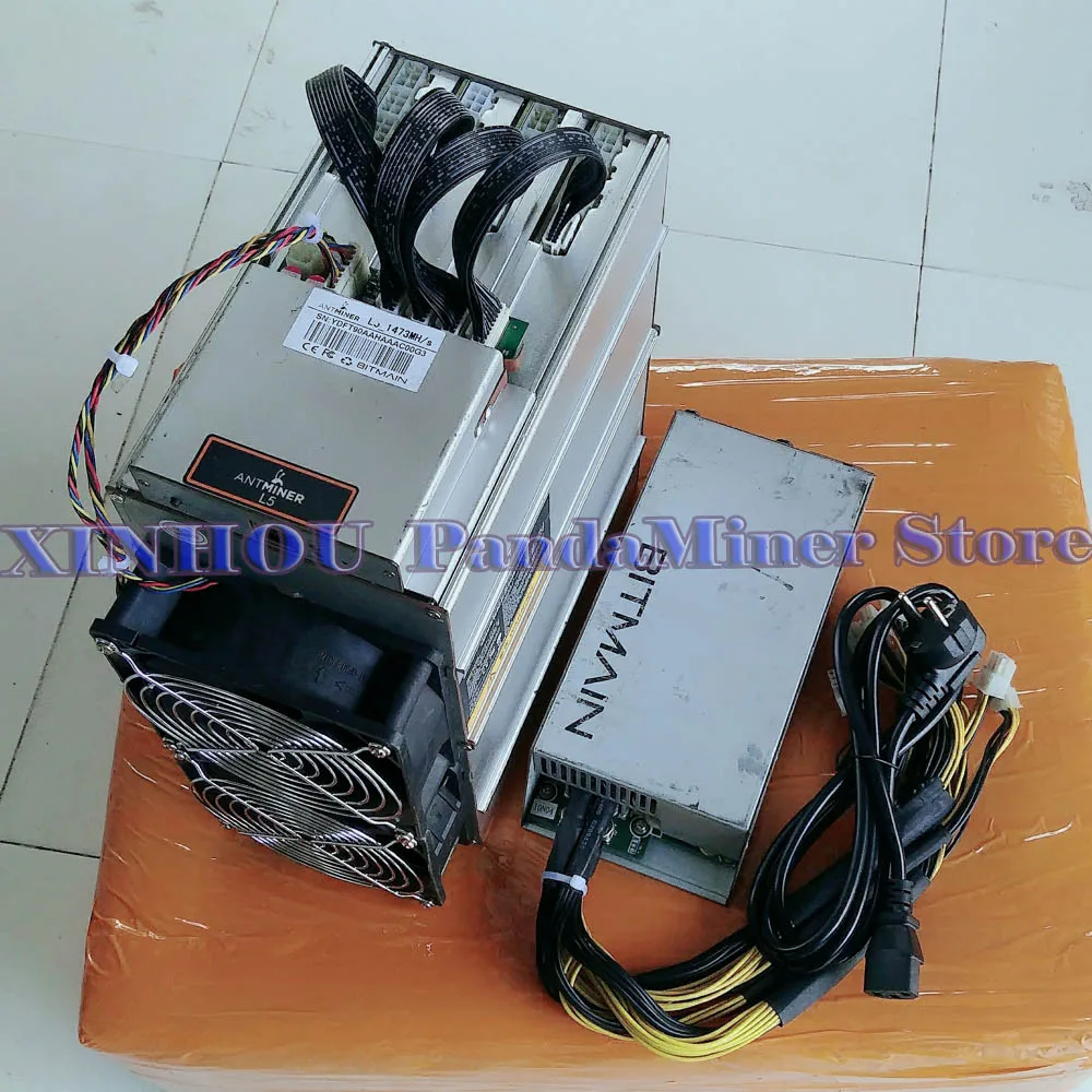 Used ANTMINER L5 miner 1473MH/s With PSU Scrypt DOGE LTC ASIC Miner Better Than ANTMINER L3++ Mini-doge LT5 X5