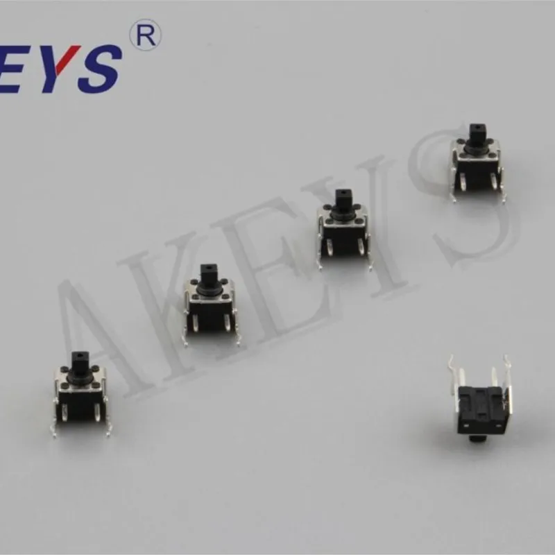10PCS TS-D009A 6*6*5 Momentary tact switch side insert side 2 pin with bracket square top small switch