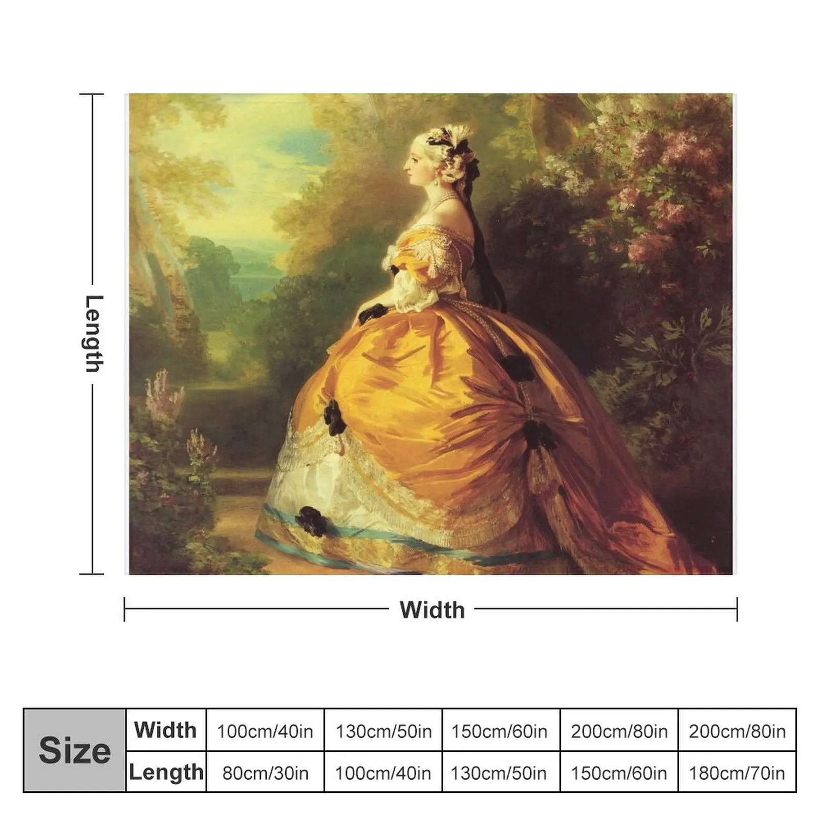 The Empress Eugénie-Franz Xaver Winterhalter Throw Blanket Large Summer Blankets