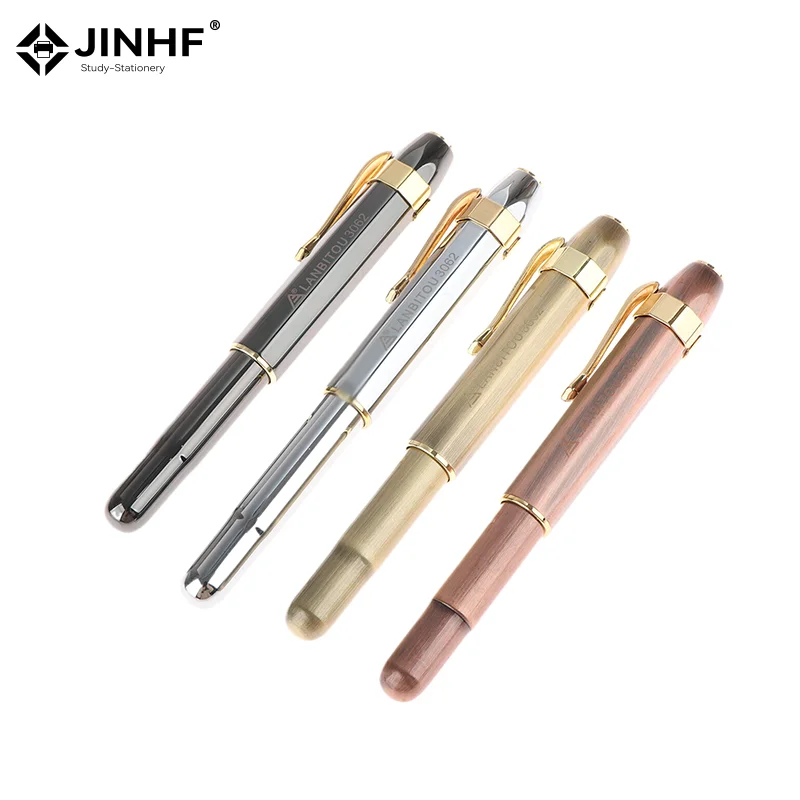 

3062 Unique Antique Brass Pocket Roller Ball Pen Short Portable Ball Pens Gift Office School Stationery Writing Fluent