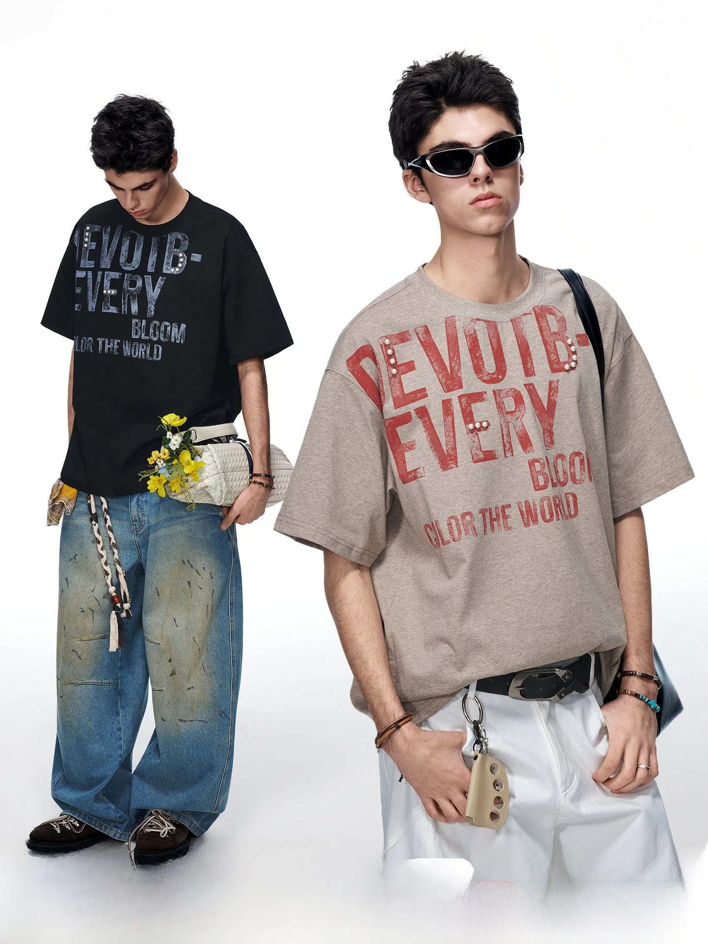 

Dream Made American Design Short Sleeve T-Shirt Men's Summer Heavyweight Half Sleeve Body T-Shirt Cotton Blend Casual Tee