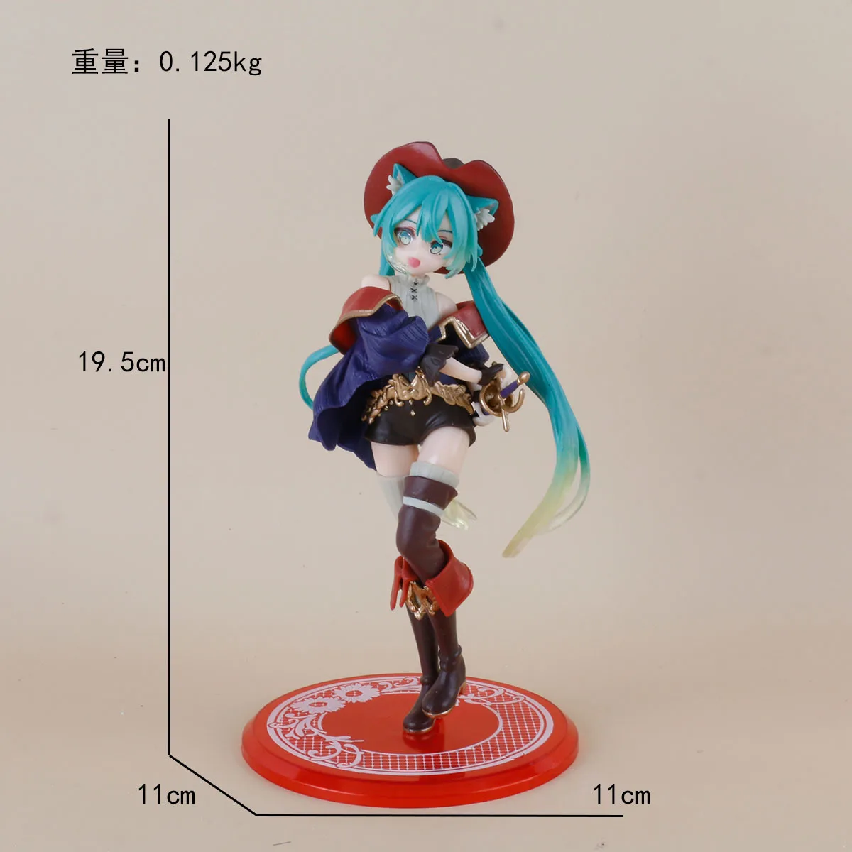 Nuevas figuras de Anime Hatsune Miku de 20cm, figuras de gato del país de las Maravillas de cuento de hadas en botas, modelo de juguetes para niños, muñeca, regalo de Navidad para seguidores