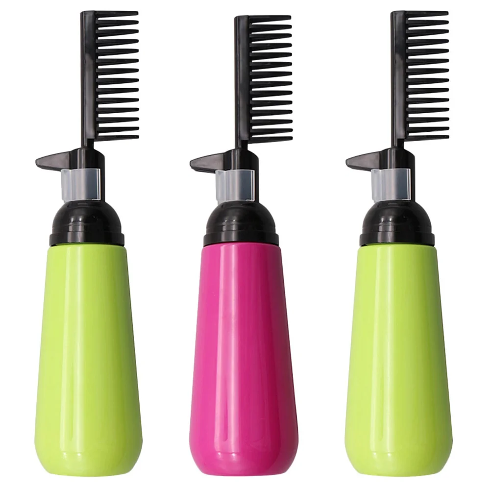 

3 шт., бутылка для краски для волос с расческой, аппликатор для корней для парикмахерской, большая емкость, инструмент для окраски волос, дозатор краски, расческа для бутылки