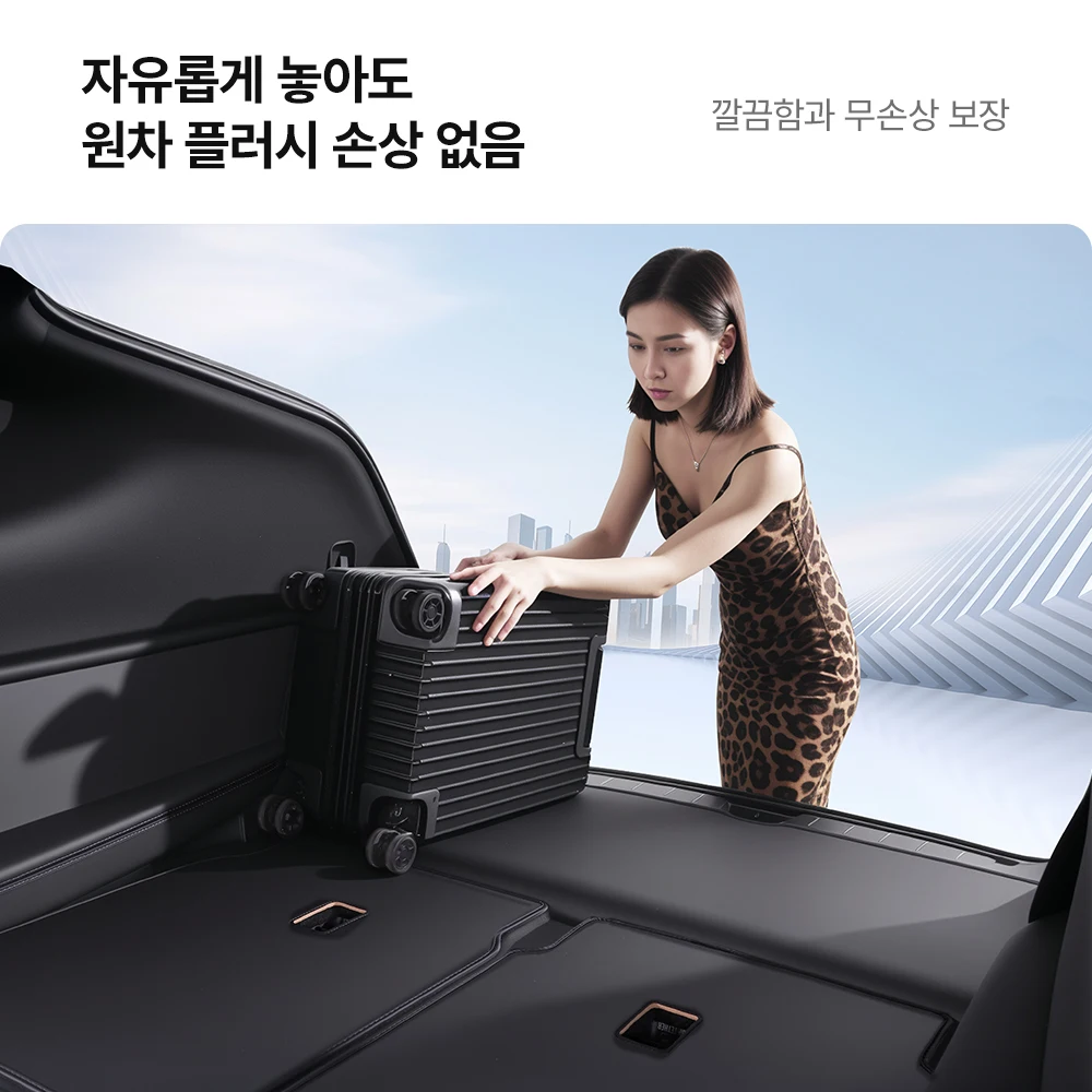 YZ 테슬라 모델 YL 주니퍼 2026 트렁크 매트 커버 나파 가죽 모든 날씨용 스크래치 ... - 3