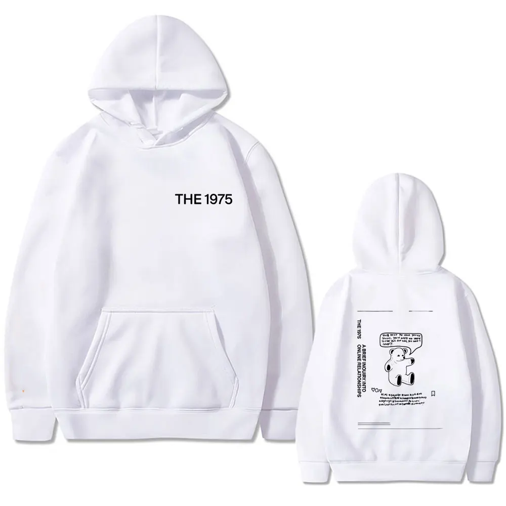 البديل روك باند 1975 الدب الجرافيك هوديي الرجال النساء عادية القطن خمر البلوز للجنسين موضة المتضخم هوديس