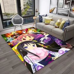 3D Cartoon Puella Magi Madoka Magica Carpet Rug for Home Living Room Bedroom Sofa Doormat Decor,kids Area Rug Non-slip Floor Mat