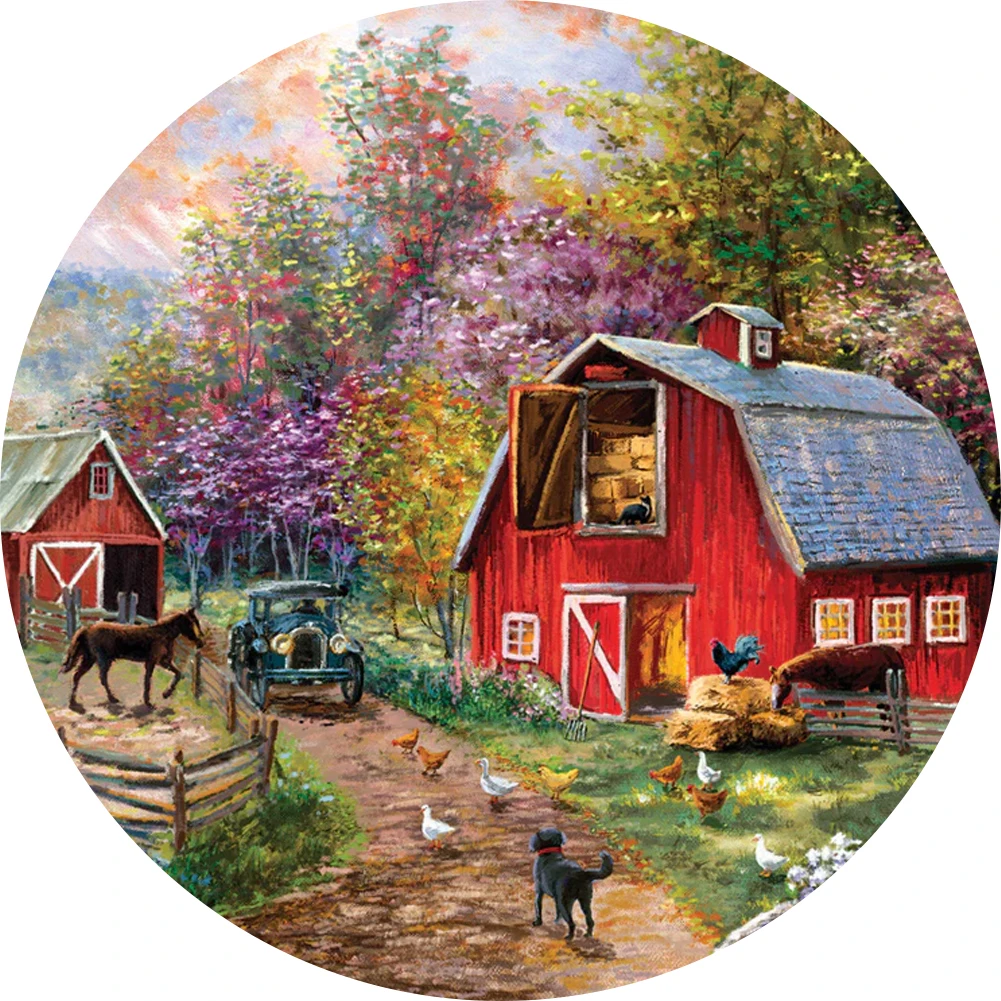 3D Puzzles Wooden Lively Farm Jigsaw Puzzle For Festiva Gifts Wood Puzzles Board Game Wood Farm Puzzle Toys For Kids