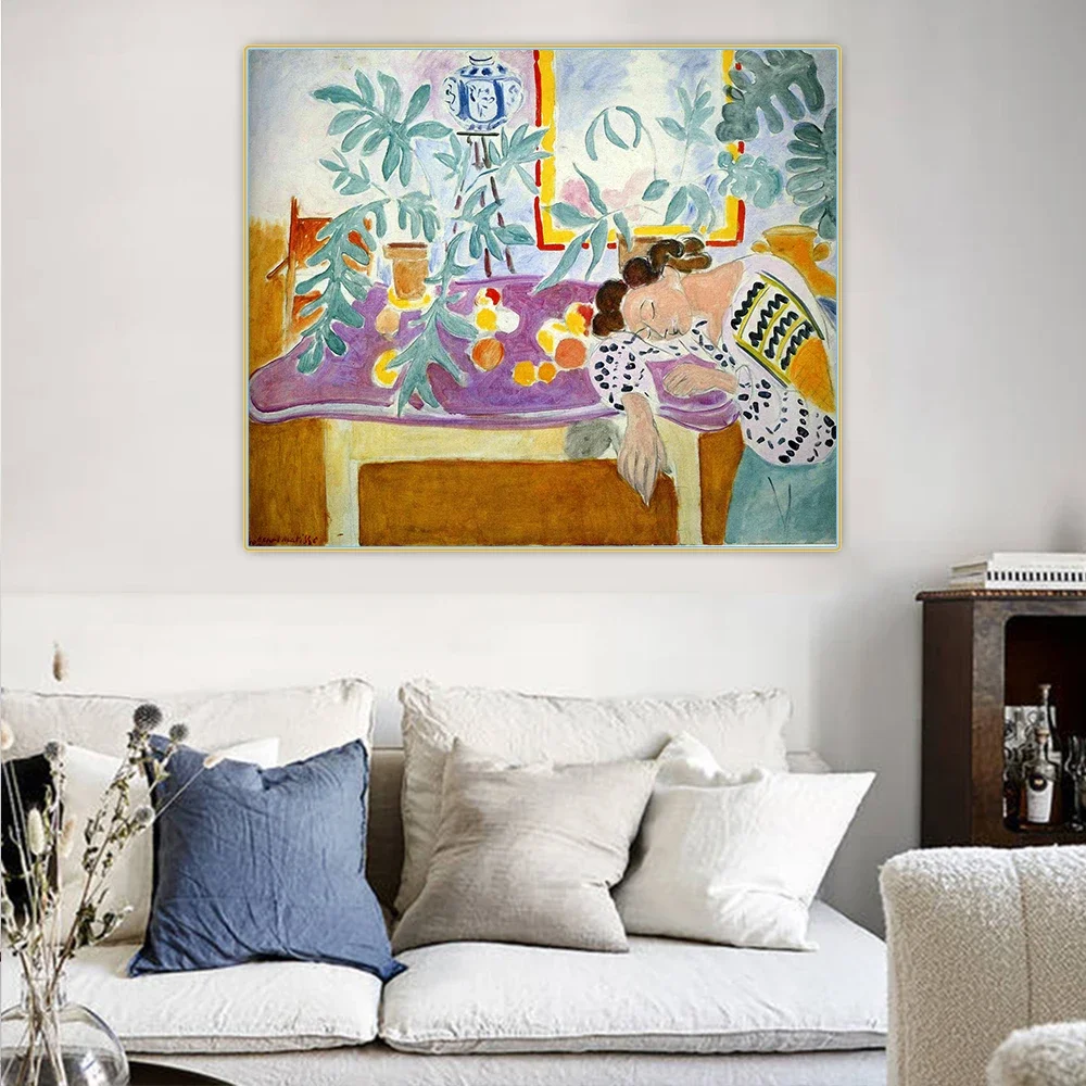 Citon Henri Matisse《Still Life with sleeper》Canvas Art Oil Painting Artwork Poster Picture Wall Decor Backdrop Home Decoration