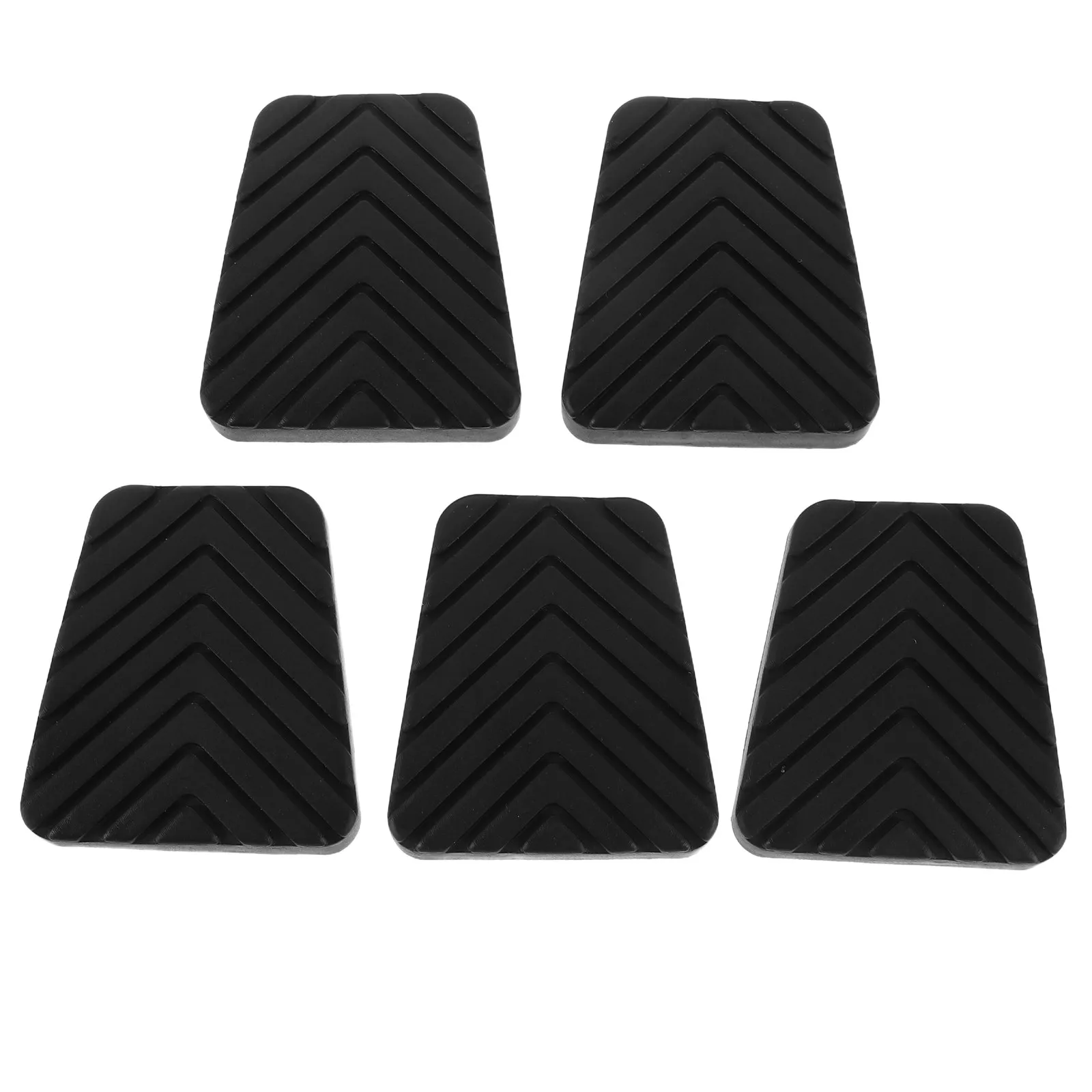 5Pcs Car Pedal Cover Set Rubber Brake Accelerator Pedal Pads Non-Slip Wear Resistant Shock Absorbing Foot Pad Covers